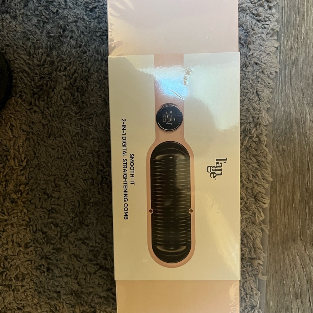 Lange Pink 2-in-1 Digital Straightening Comb